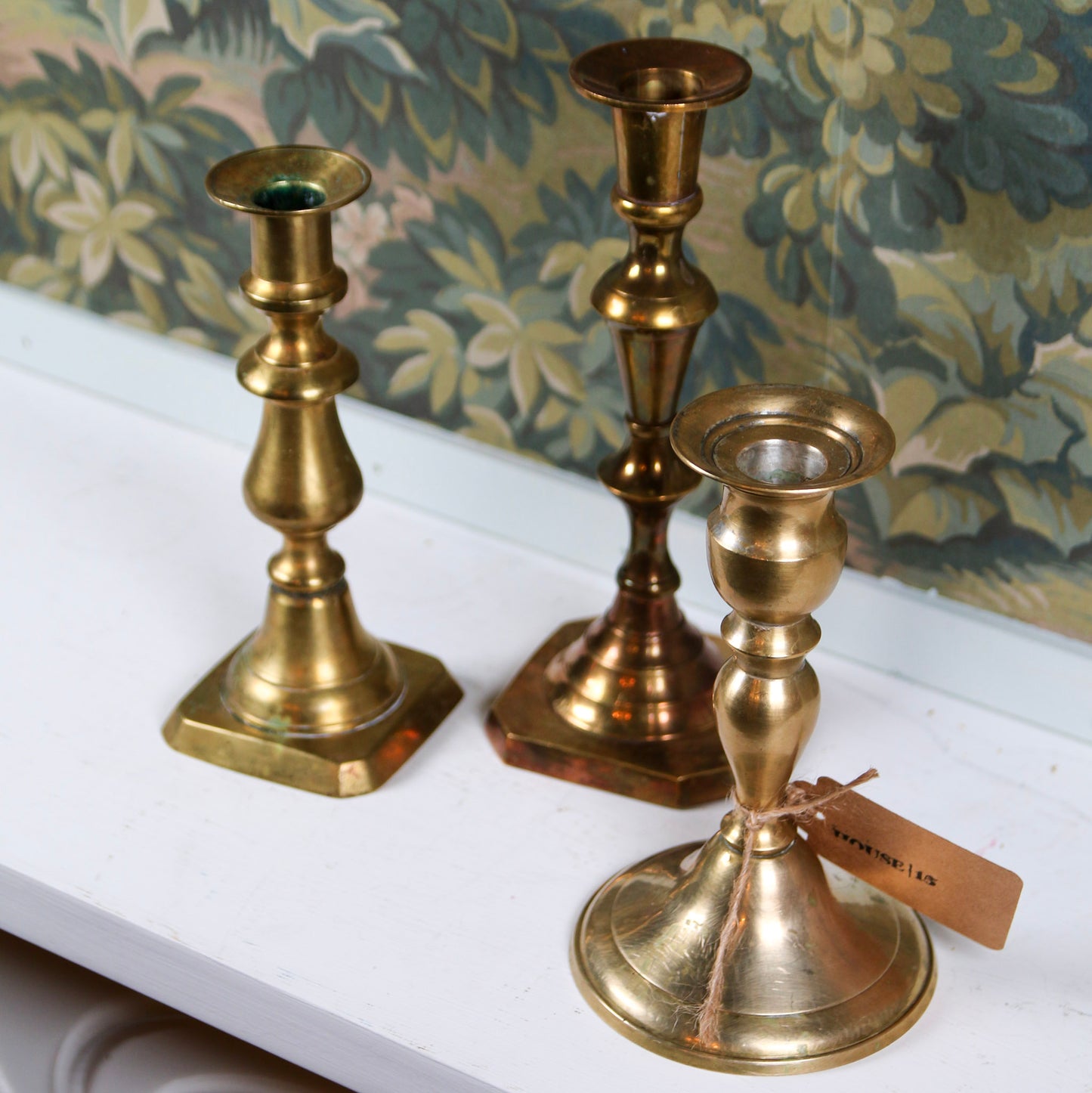 Set of 3 Brass Candlesticks