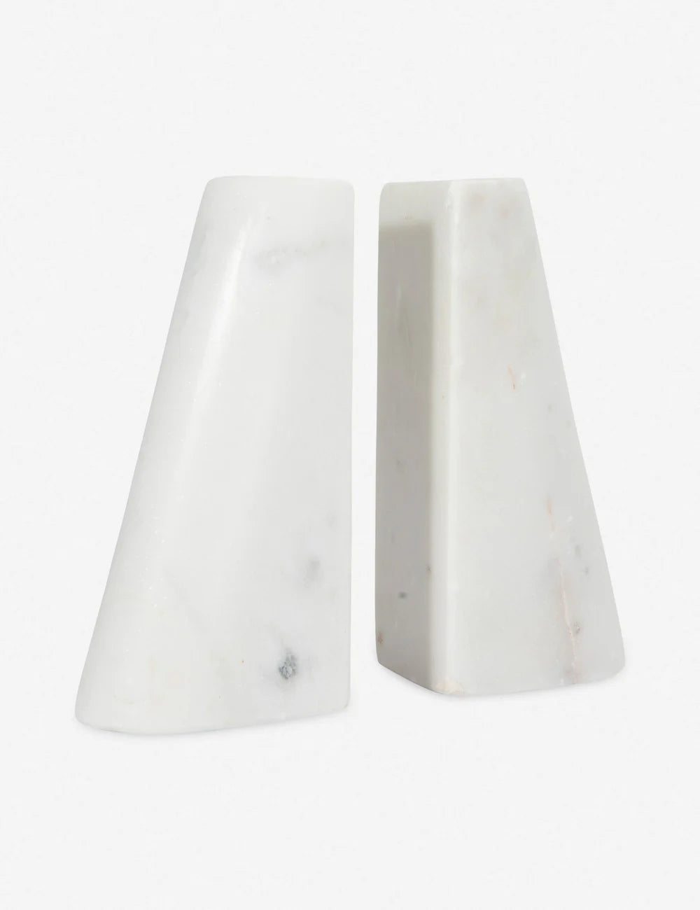 White Marble Bookends
