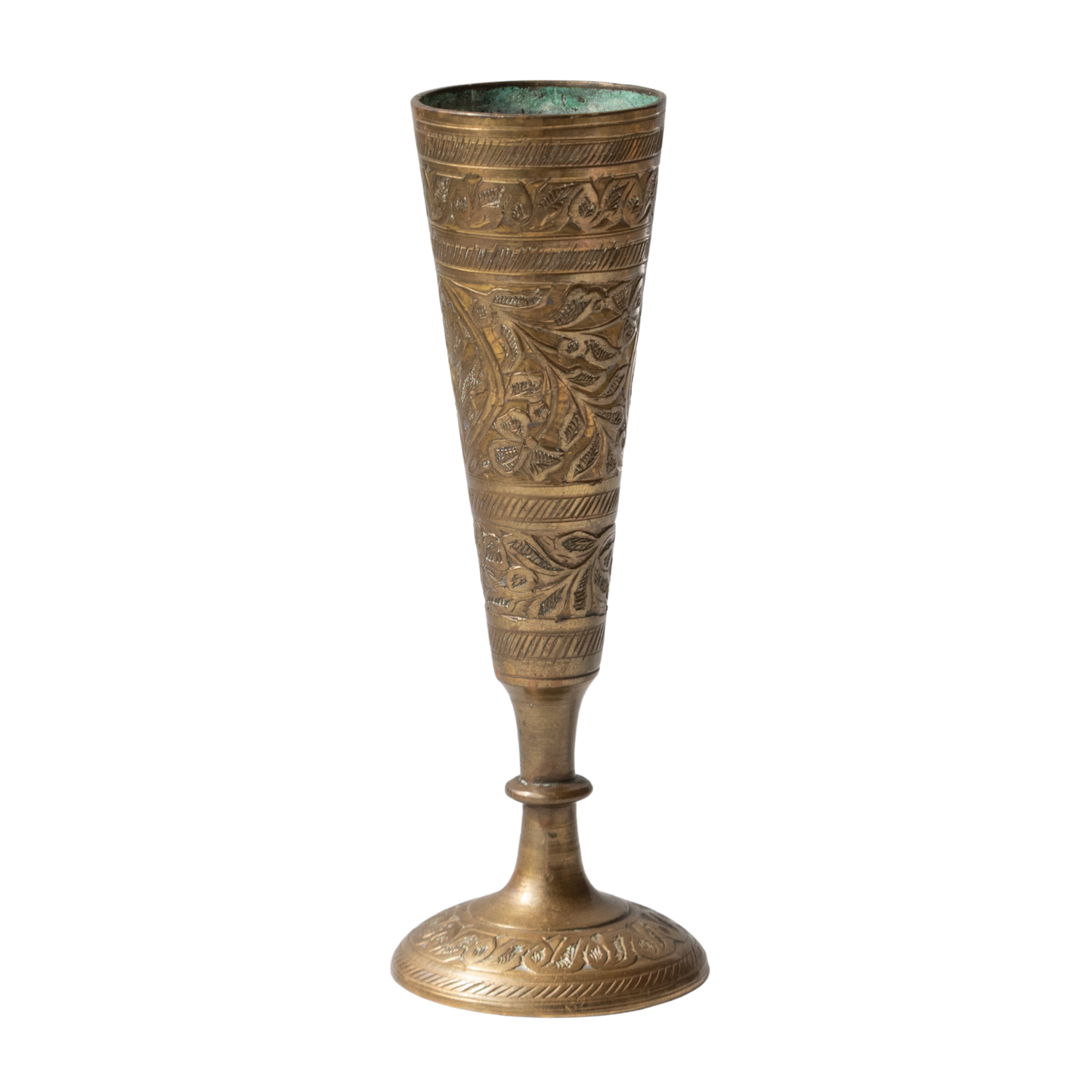 Small Brass Candlestick Holder or Bud Vase