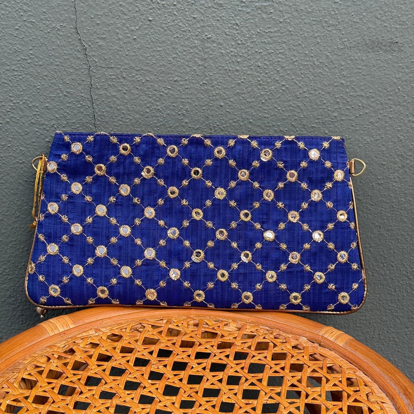 Blue & Mirrors Clutch