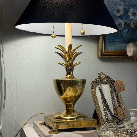 1970s Brass Pineapple Lamp