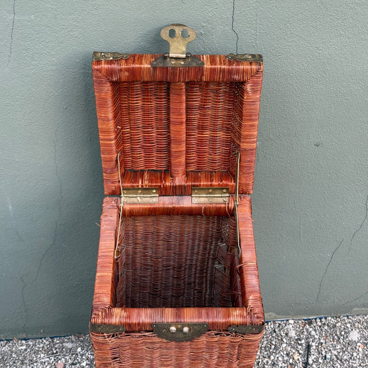 Wicker & Brass Trunk or Hamper