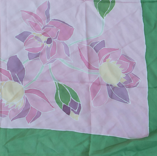 Pink & Green French Scarf