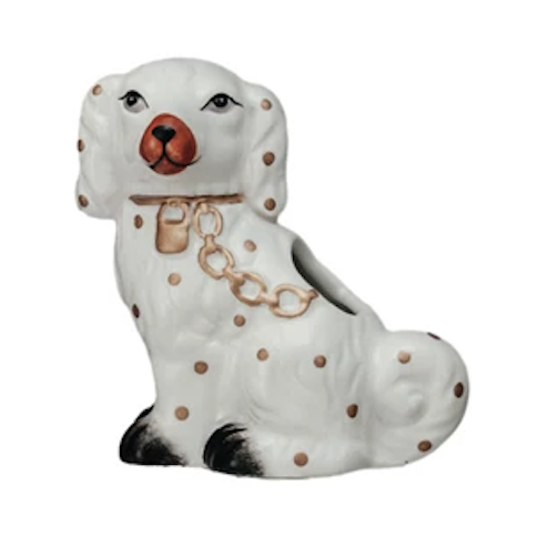 Ceramic Staffordshire Dog Toothpick Holder