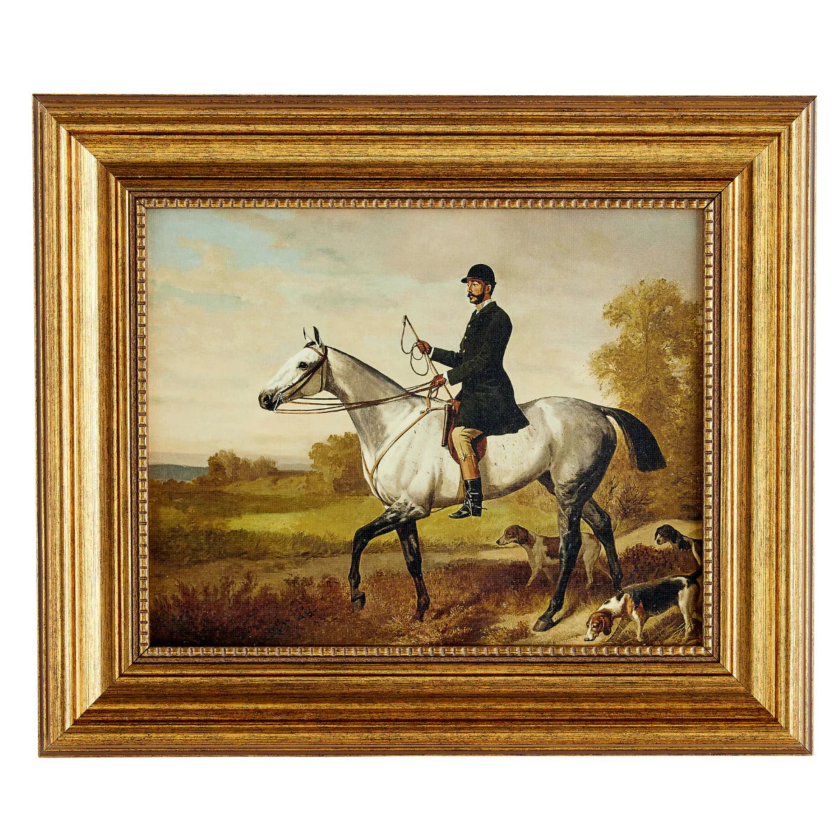 A Huntsman with Horse and Hounds By Adam Emil Painting Print