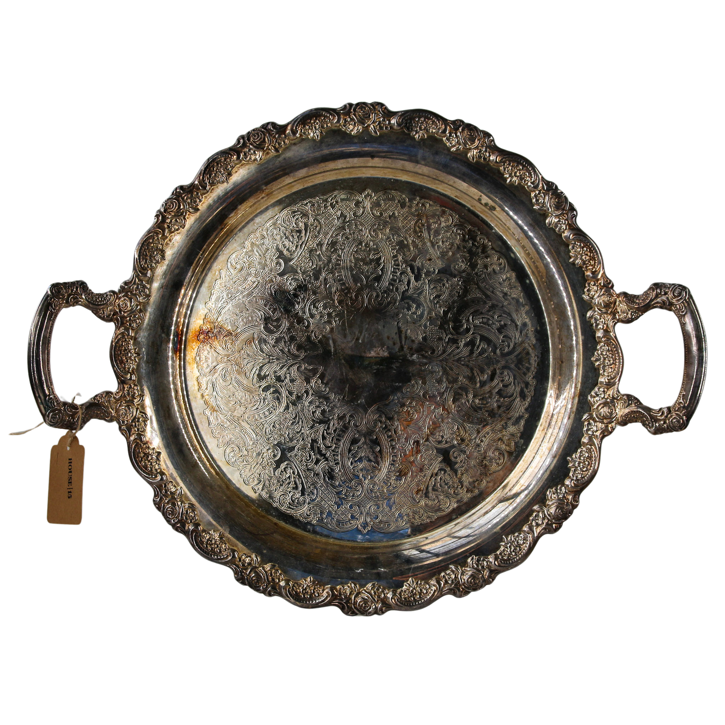 19" Silver Tray with Handles