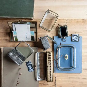 Silver Glass Top Box