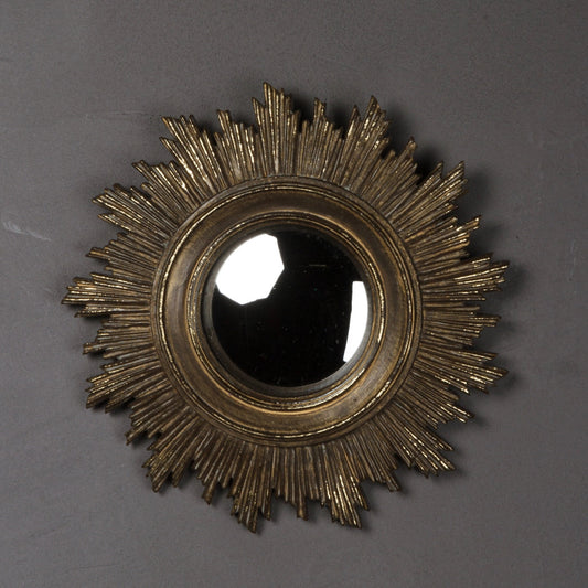 Gold Sun Convex Mirror