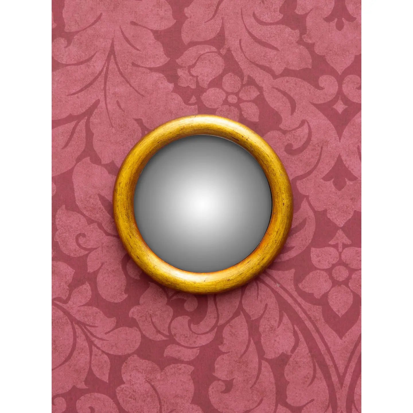 Rounded Gold Edge Convex Mirror
