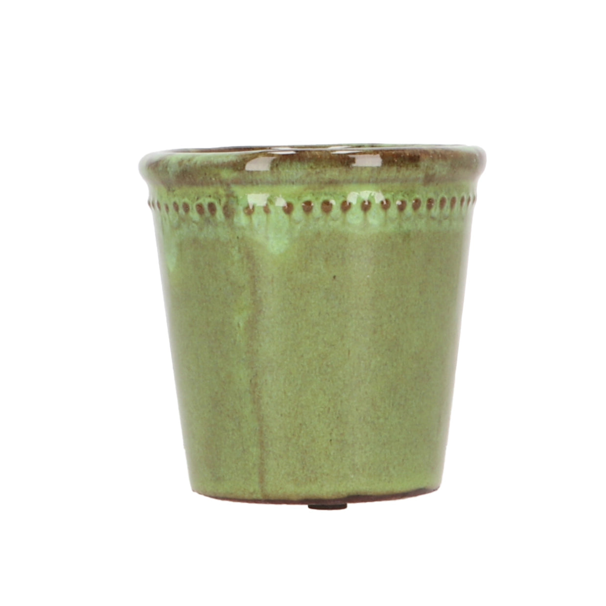 Green Glazed Flower Pot