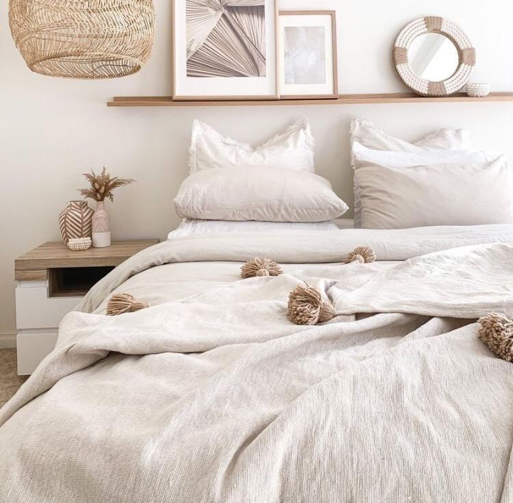 Moroccan Handmade Pompom Throw