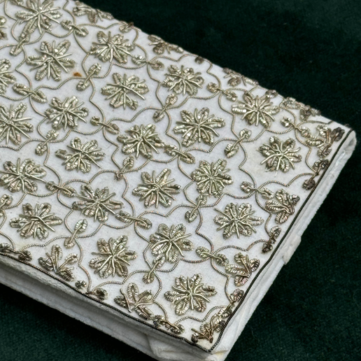 1960s White Beaded Clutch