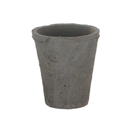 Aged Terracotta Charcoal Flower Pot