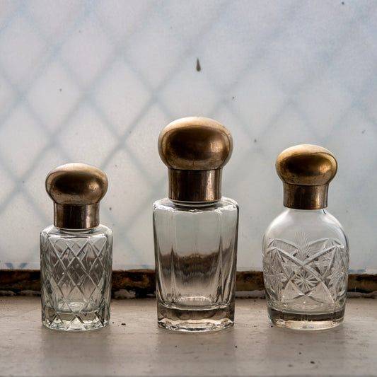 Antique Perfume Vanity Bottle, Set of 3