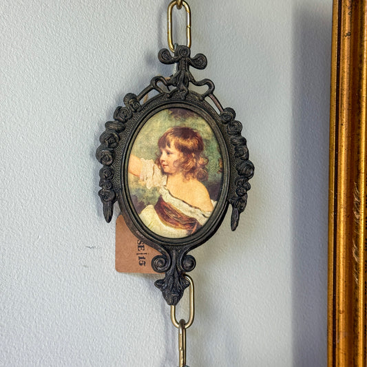 Vintage Italian Solid Brass Oval Frame