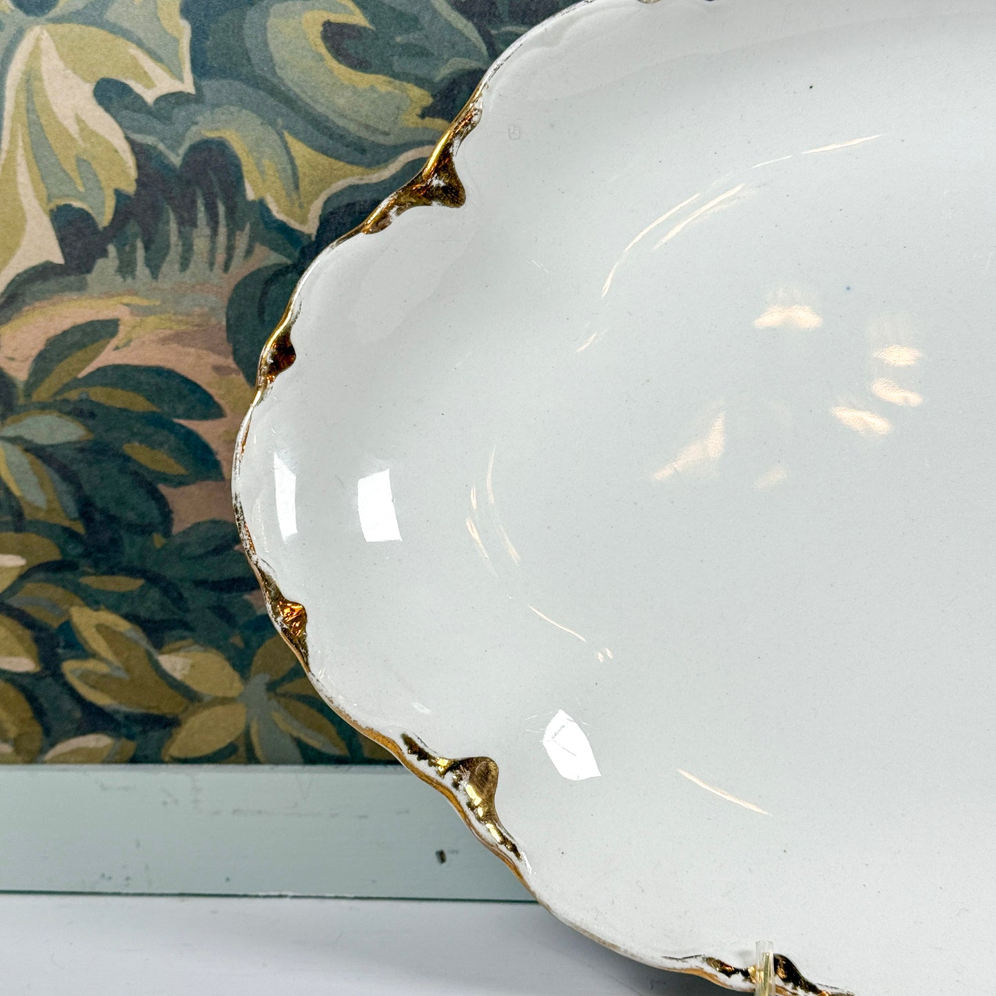 Vintage Gold Oval Platter