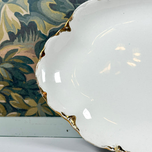 Vintage Gold Oval Platter