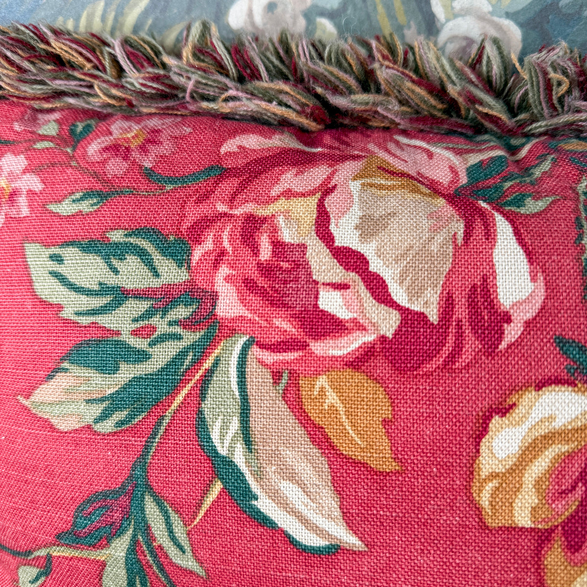 Ralph Lauren Red Floral Pillow