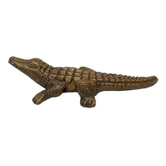 Brass Alligator Paperweight