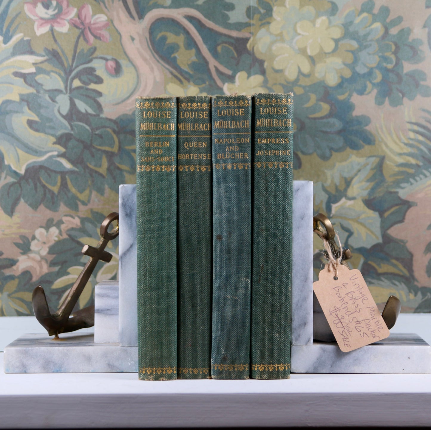 Set of 4 Vintage Green Books
