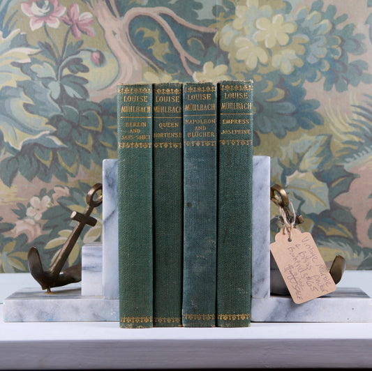 Set of 4 Vintage Green Books