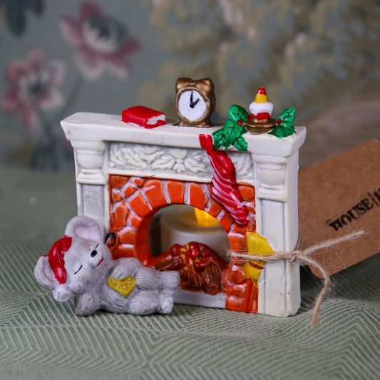 Mini Fireplace Mouse (Tealight Holder)