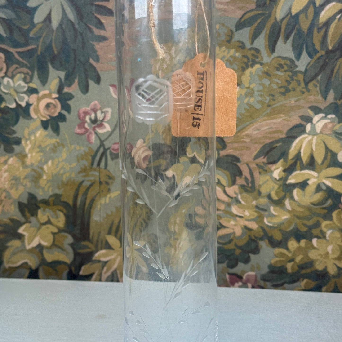 Etched Bud Vase