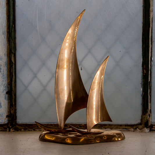 Large Brass Sailboat