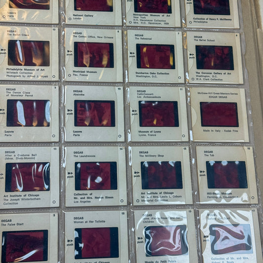 Degas Da Vinci Color Slides Art Book