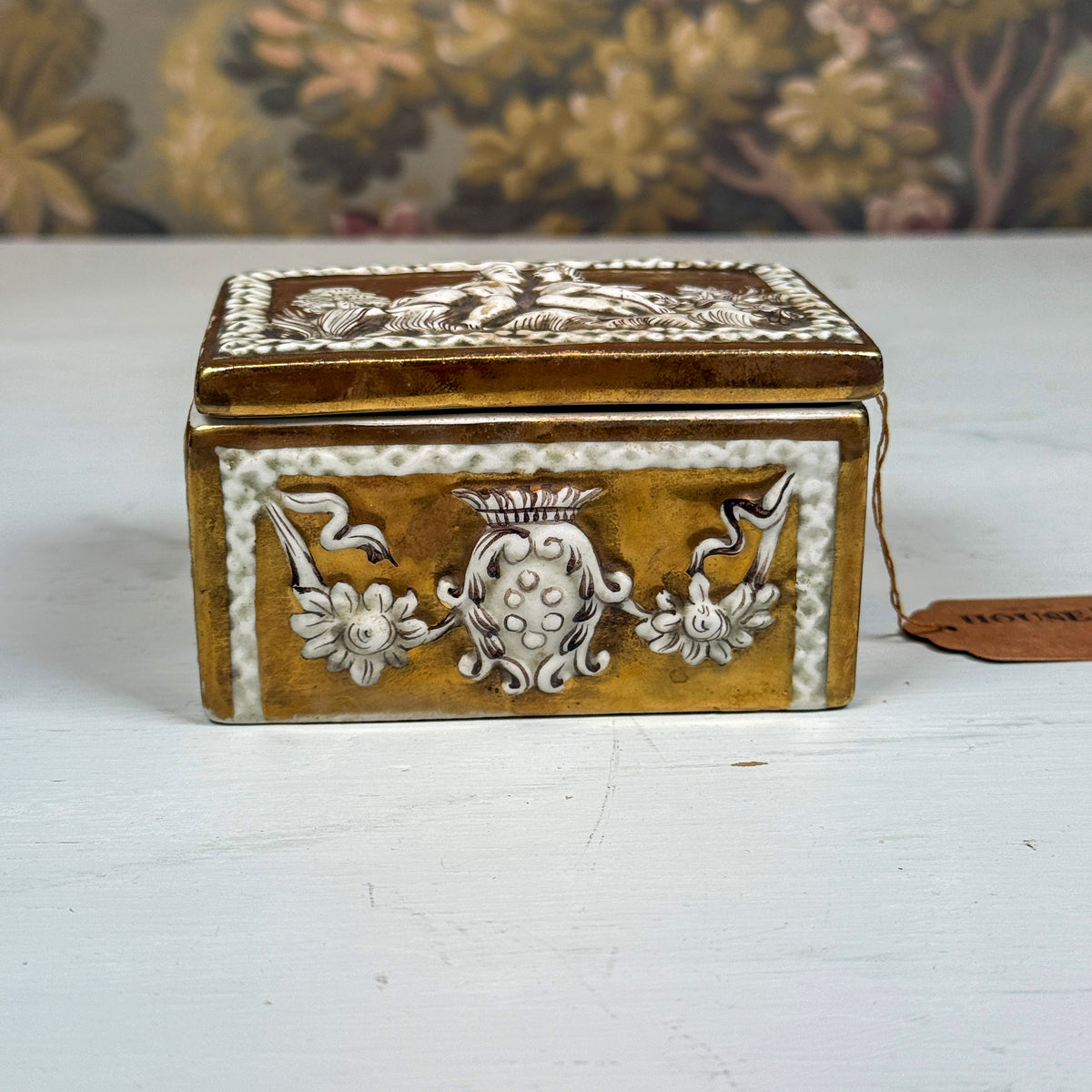 Vintage Giuseppe Chiurato Porcelain Trinket Box
