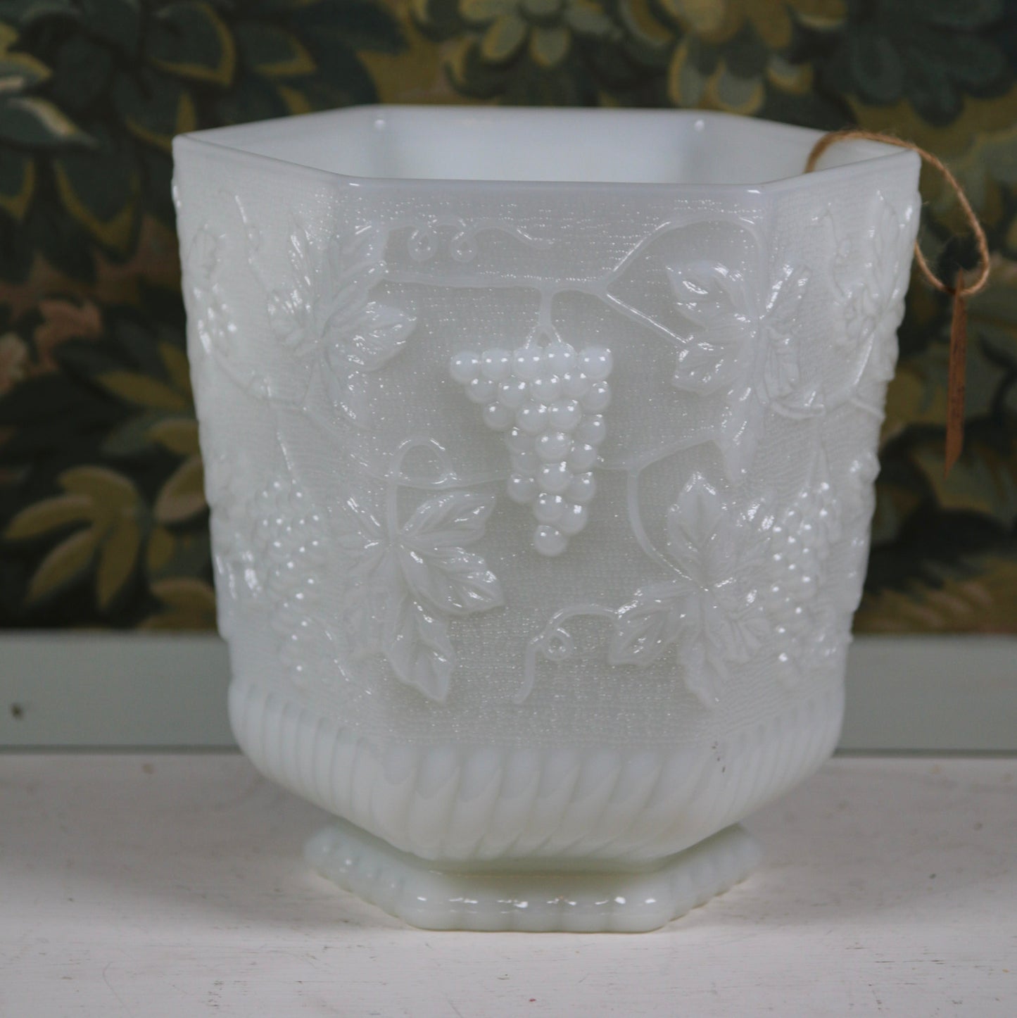 Grape Milk Glass Vase