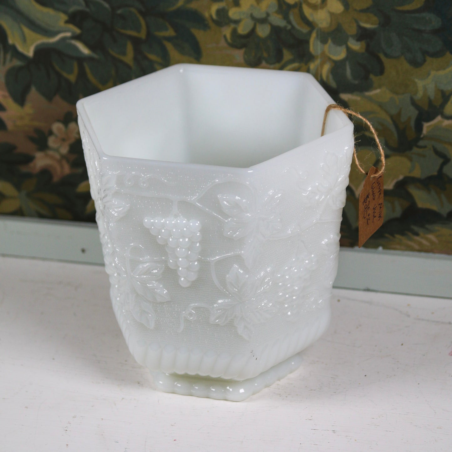 Grape Milk Glass Vase