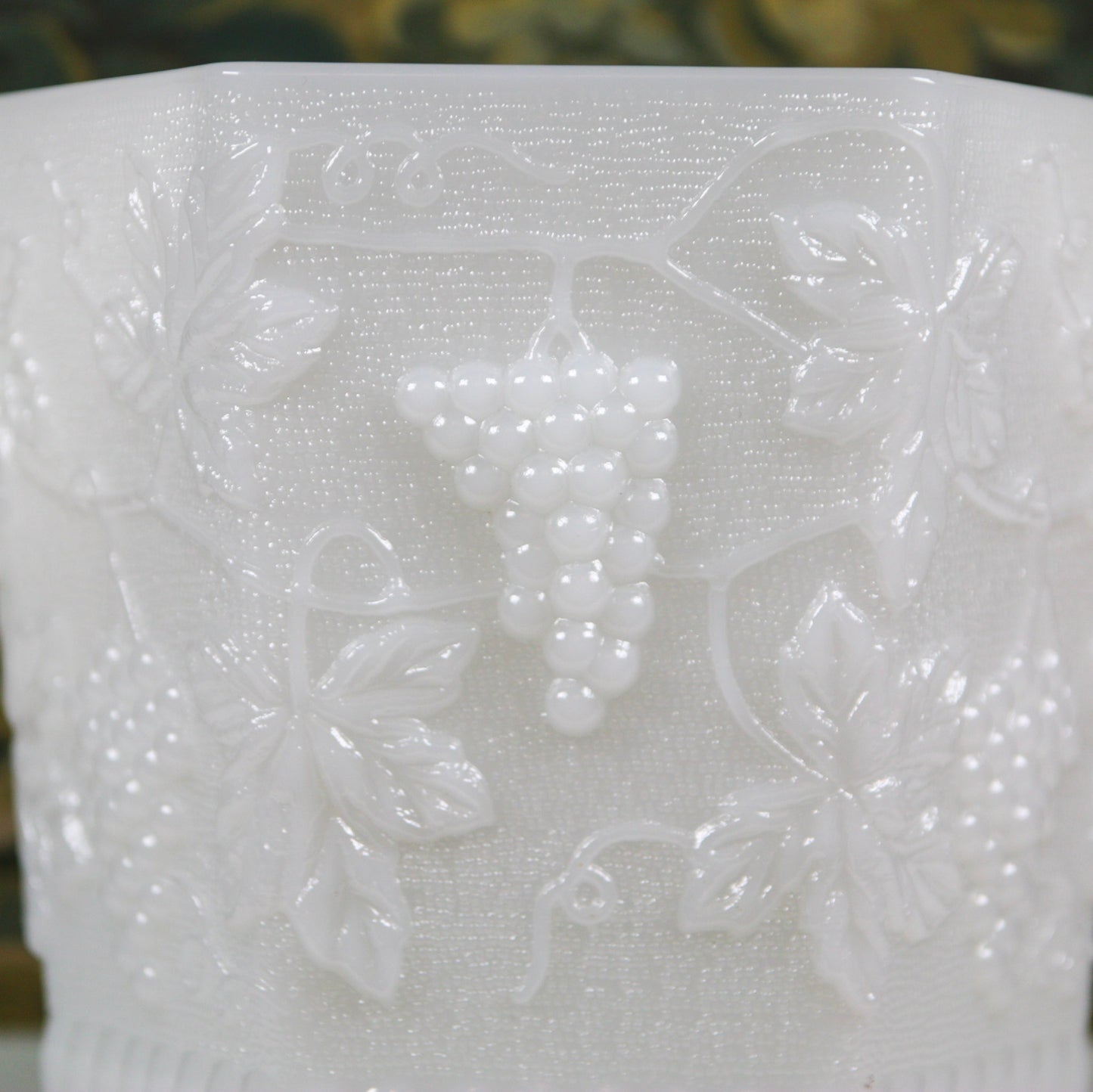 Grape Milk Glass Vase