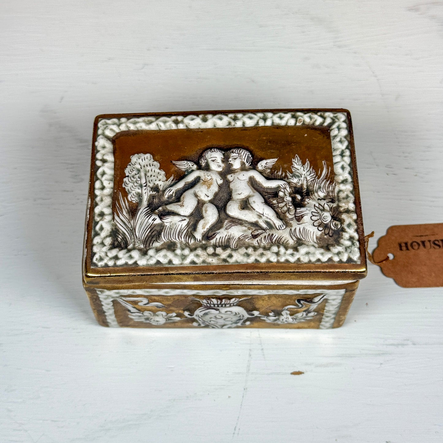 Vintage Giuseppe Chiurato Porcelain Trinket Box