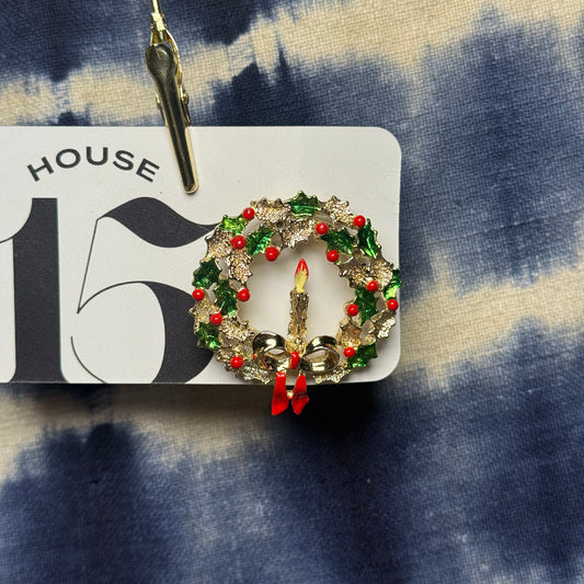 Christmas Wreath Brooch