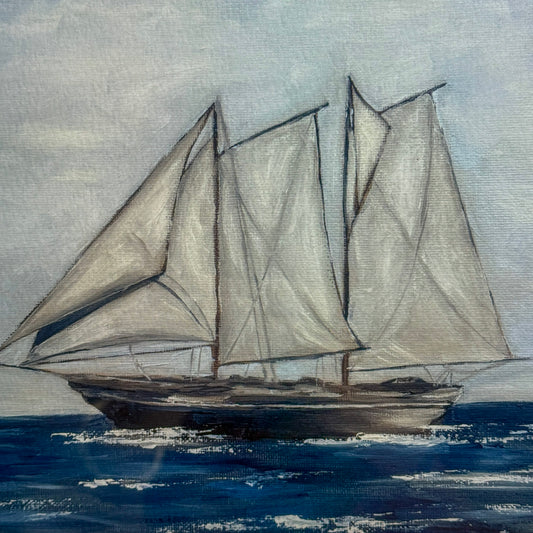 Framed Ship Giclée Print