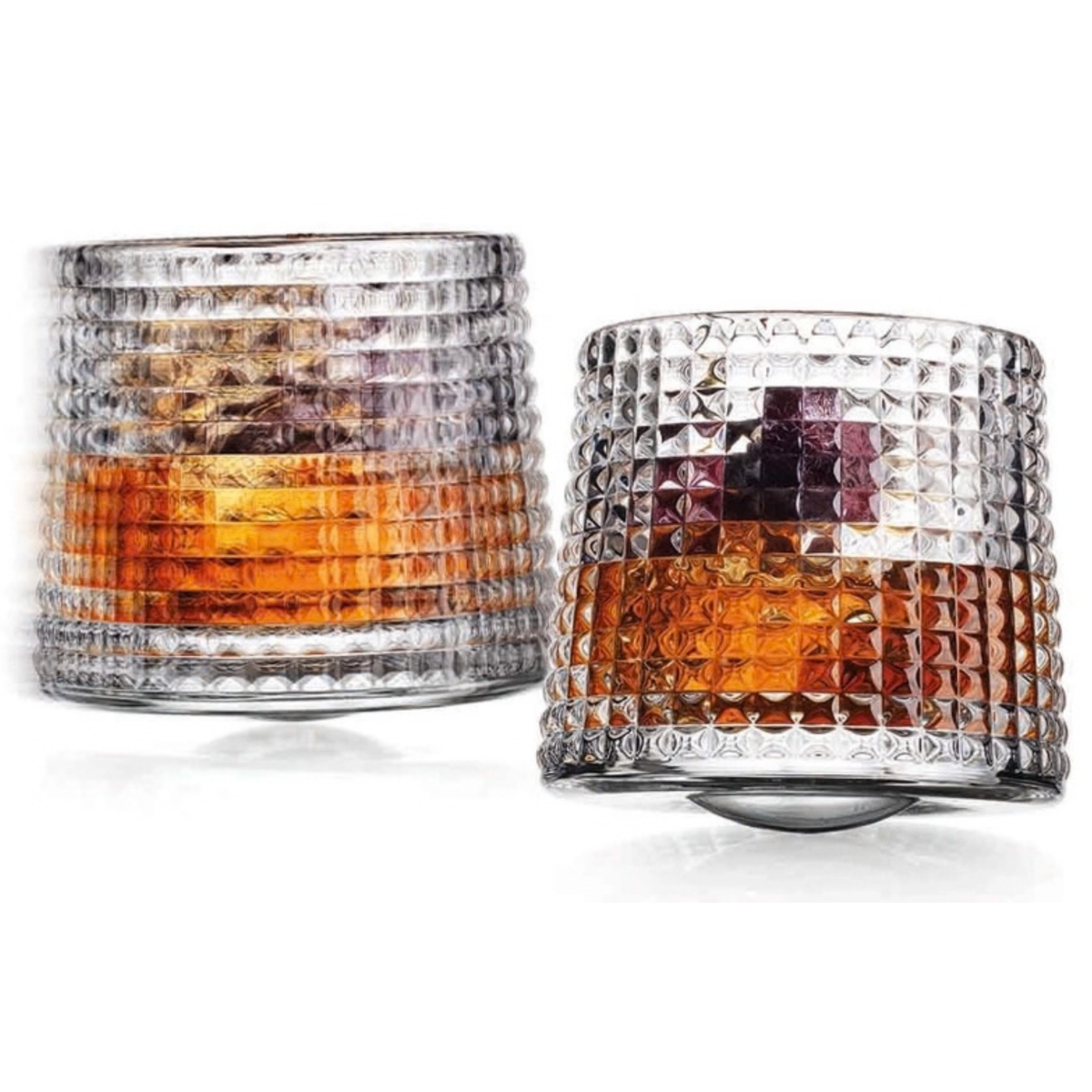 Godinger Spinning Crystal Whiskey Glasses