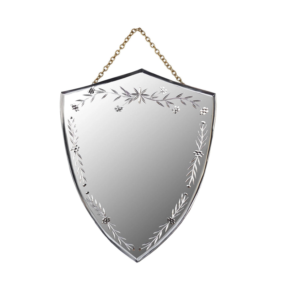 Etched Shield Mirror
