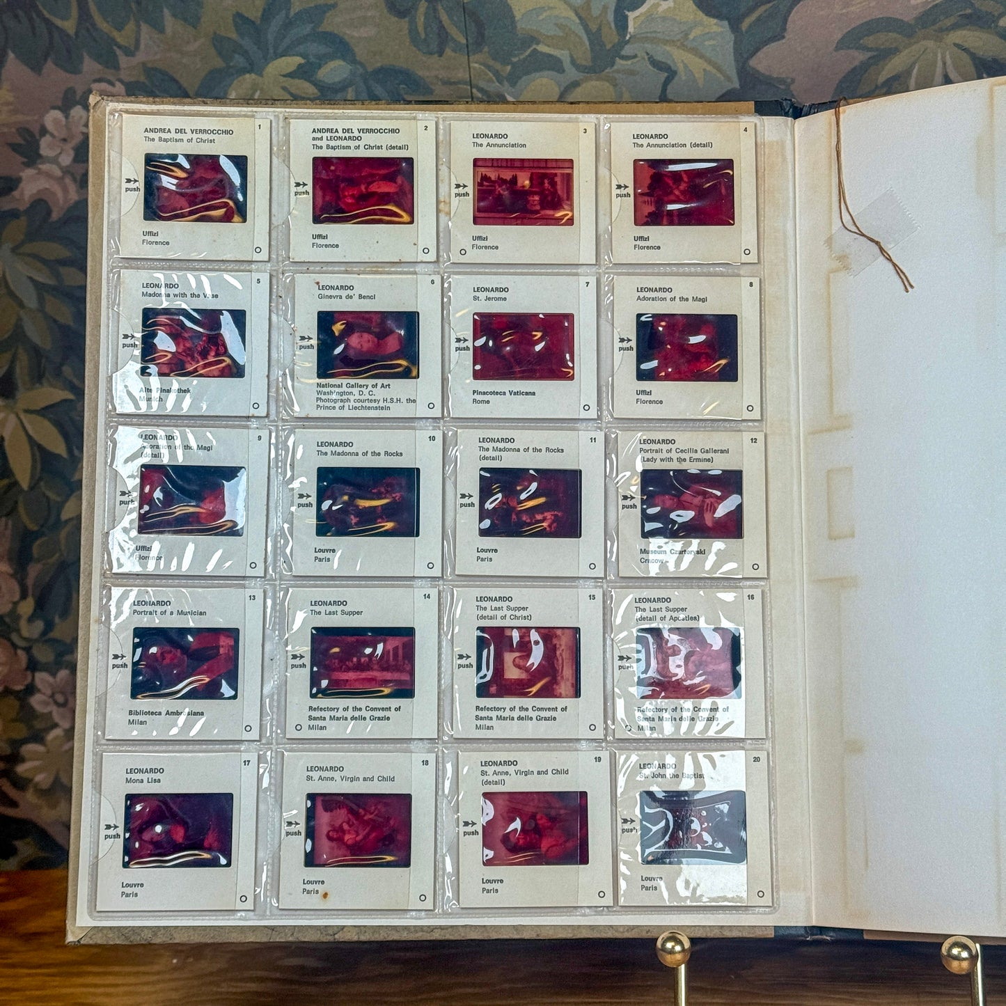 Leonardo Da Vinci Color Slides Art Book