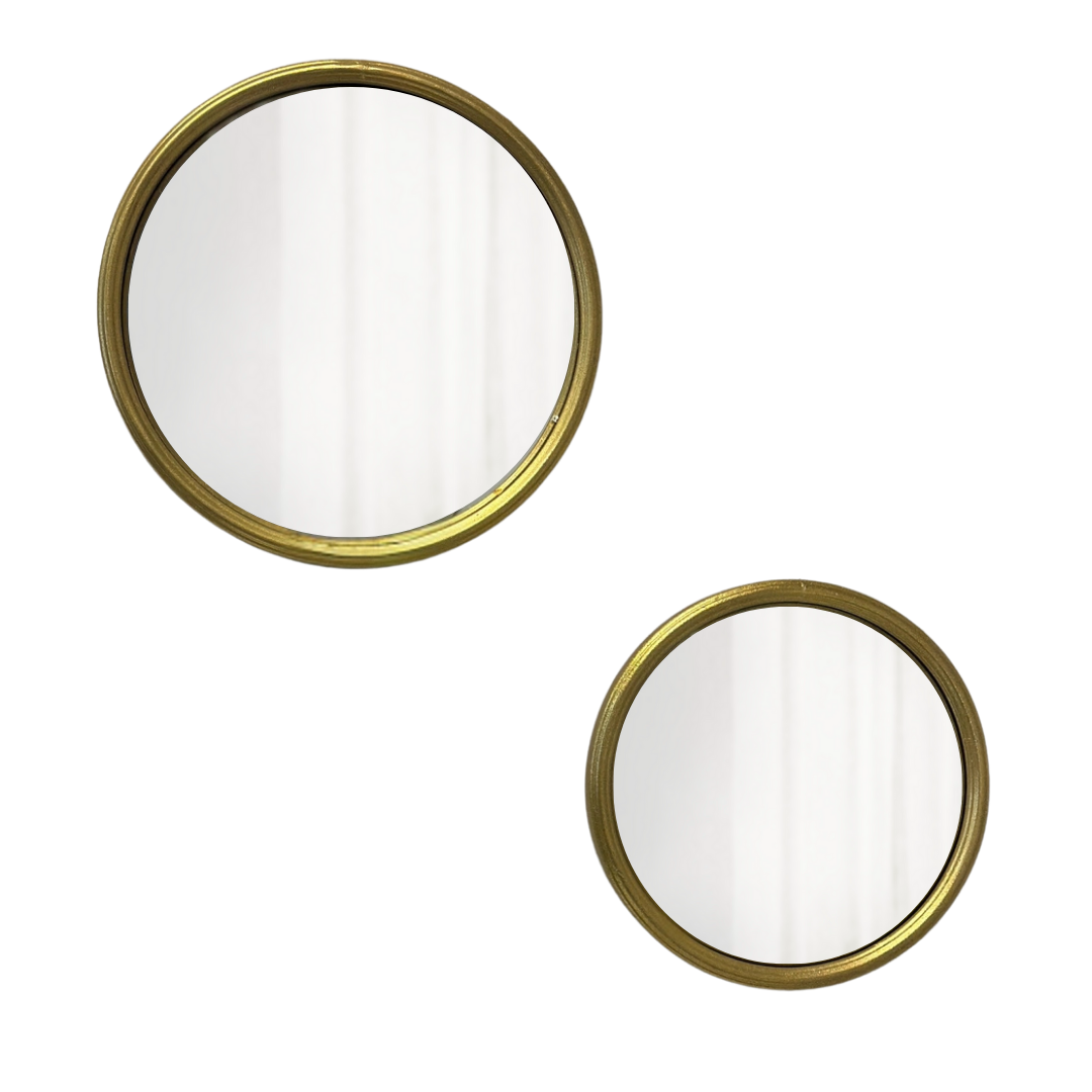 Gold Round Convex Mirror
