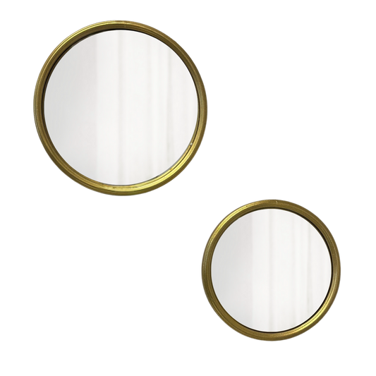 Gold Round Convex Mirror