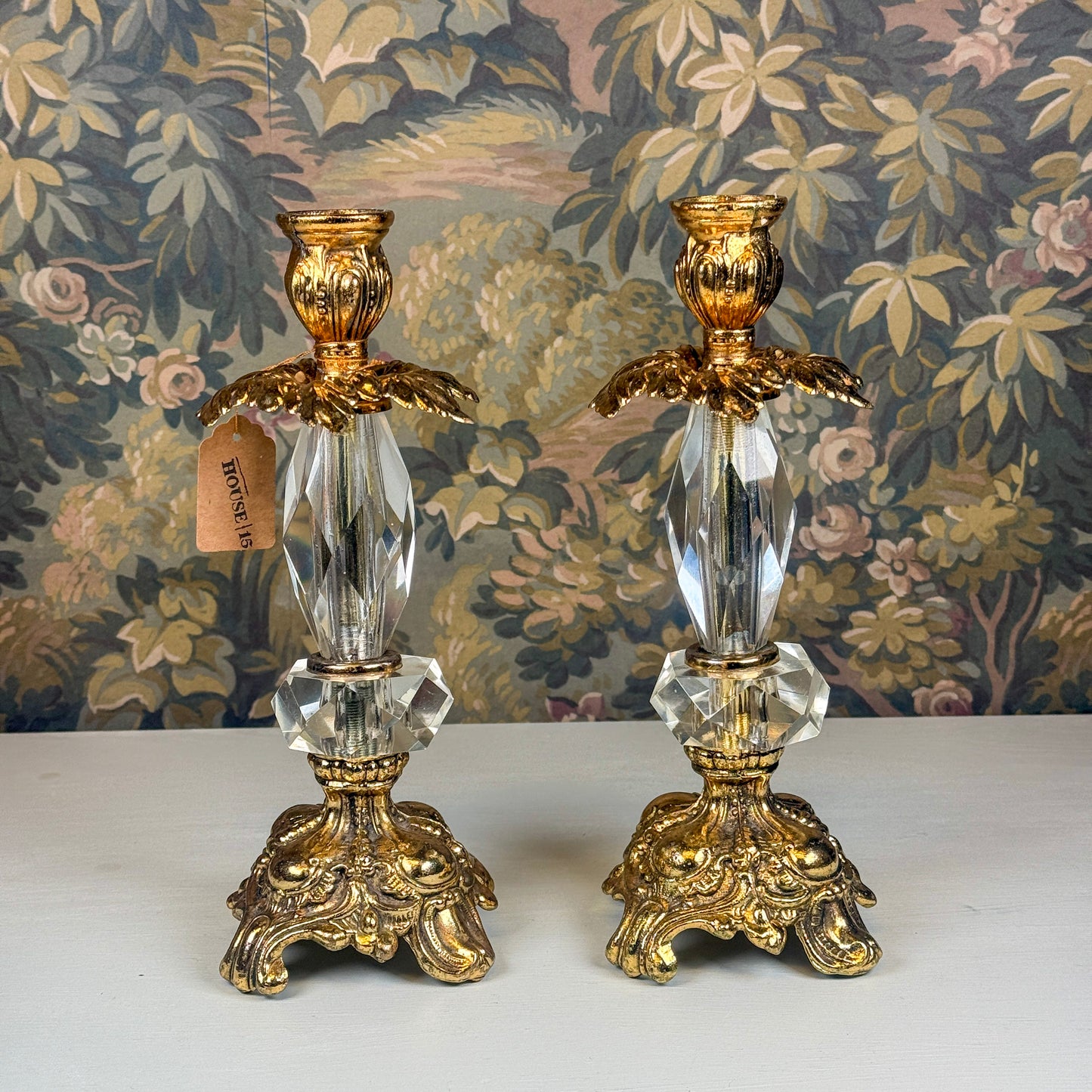 Hollywood Regency Pair of Candlesticks