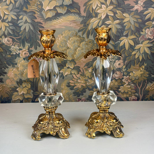 Hollywood Regency Pair of Candlesticks
