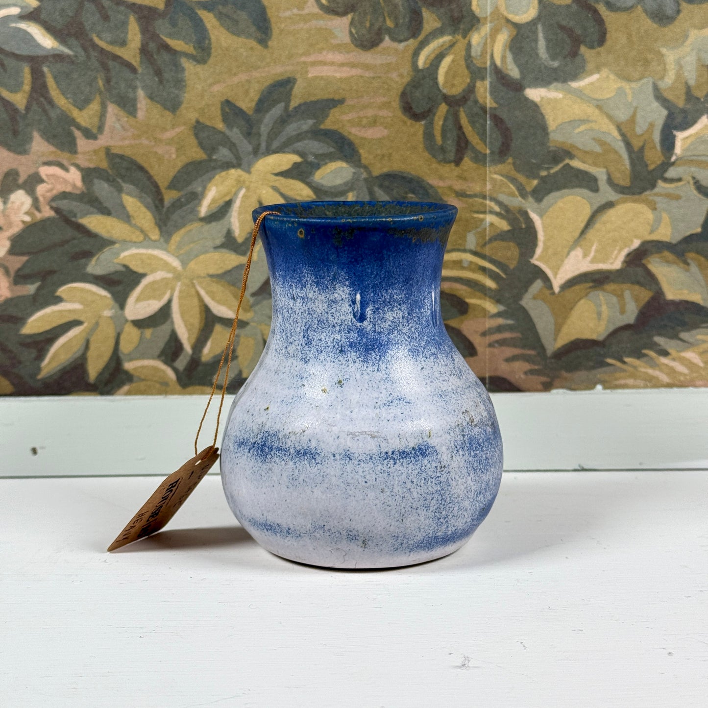 Vintage Blue & White Pottery Vase
