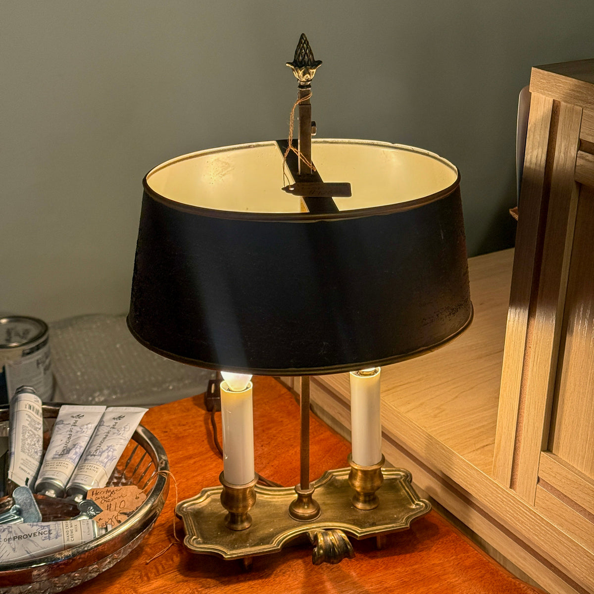 Vintage Double Candlestick Lamp