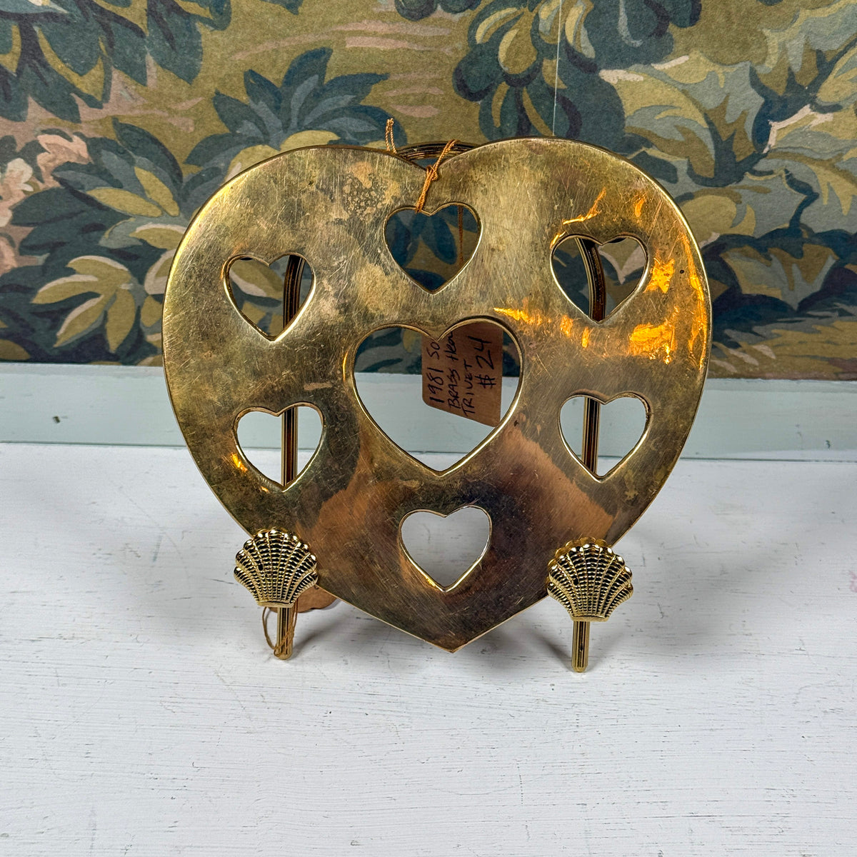 1987 Solid Brass Heart Tivet