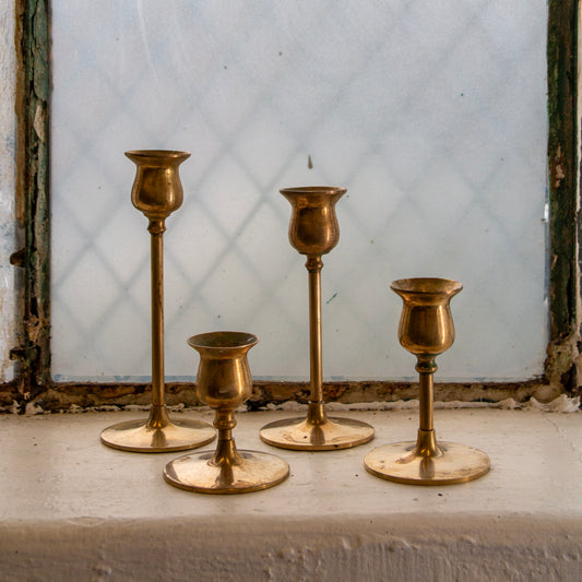 Tulip Taper Candle Holders, Set of 4