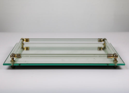 Mirror and Glass Vanity Tray – 1940s