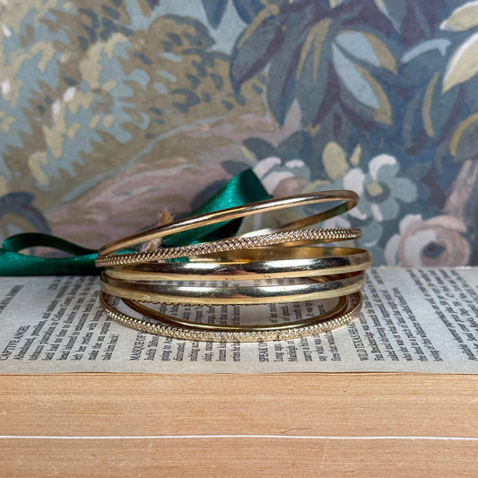 Gold Bangles Stack