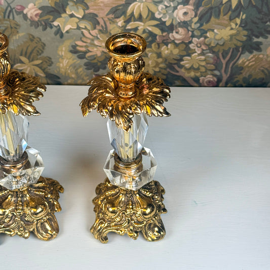 Hollywood Regency Pair of Candlesticks